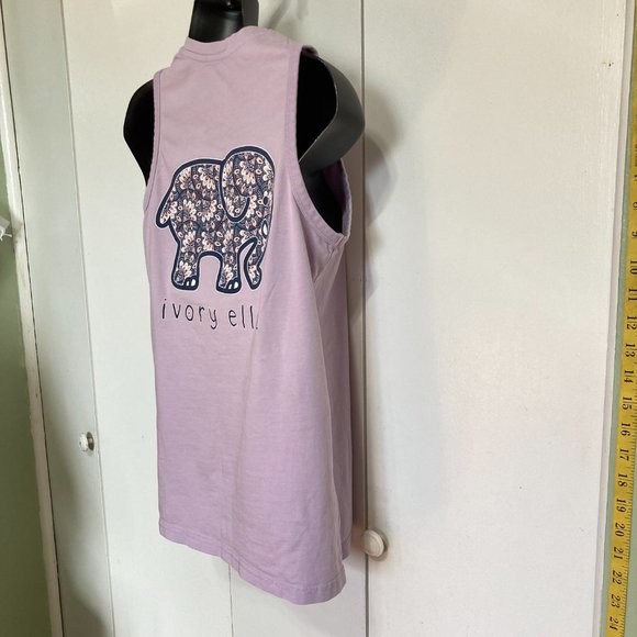 Elephant Ivory Ella Purple Girl's Sleeveless Tank Top XS - Picture 3 of 15